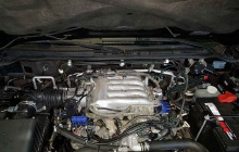 Установка ГБО на Mitsubishi Pajero, подкапотная часть. Комплект газобаллонного (газового) оборудования OMVL SAVER OBD
